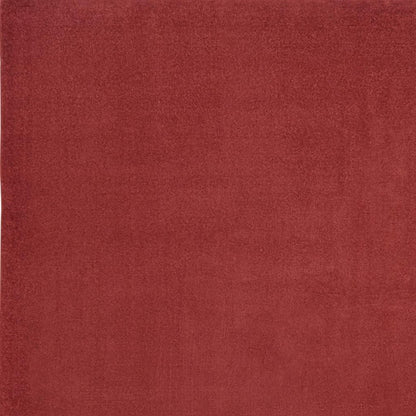 9' Brick Red Square Indoor Outdoor Area Rug