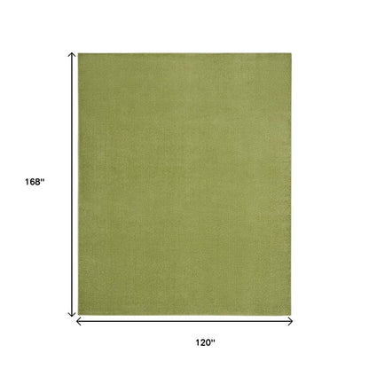 10' X 14' Green Indoor Outdoor Area Rug