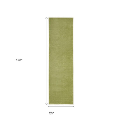 10' Green Indoor Outdoor Runner Rug