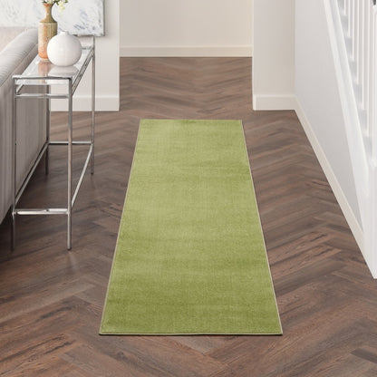 10' Green Indoor Outdoor Runner Rug
