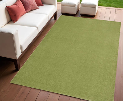 4' X 6' Green Indoor Outdoor Runner Rug