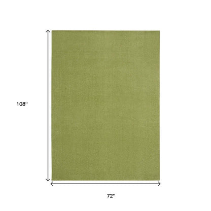 6' X 9' Green Indoor Outdoor Area Rug