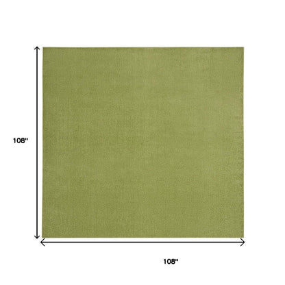 9' Green Square Indoor Outdoor Area Rug