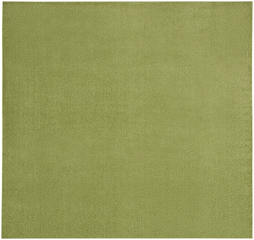 9' Green Square Indoor Outdoor Area Rug