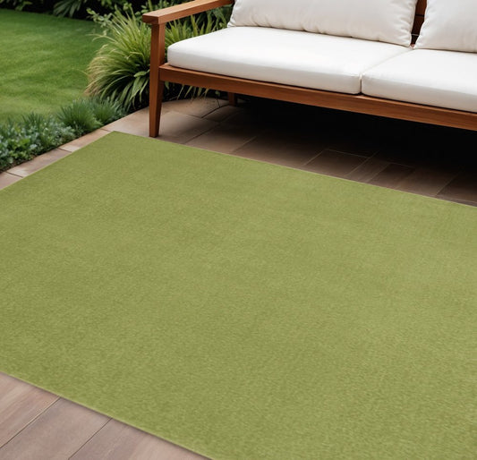 9' X 12' Green Indoor Outdoor Area Rug
