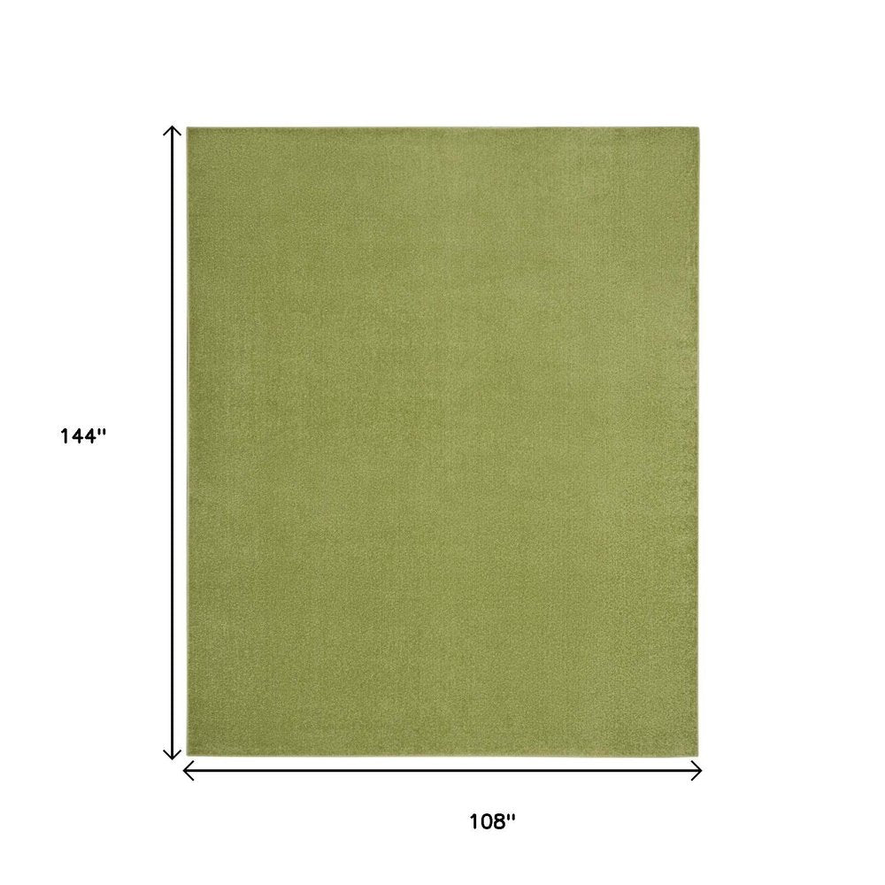 9' X 12' Green Indoor Outdoor Area Rug