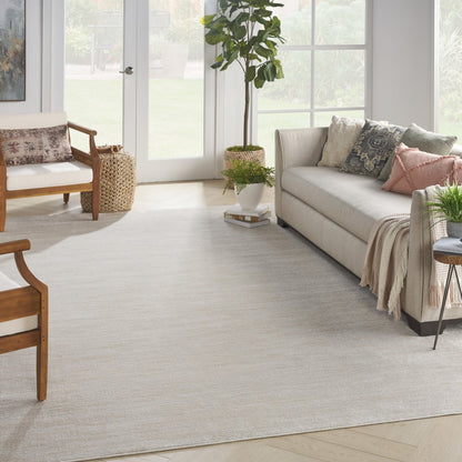 10' X 14' Beige And Ivory Indoor Outdoor Area Rug