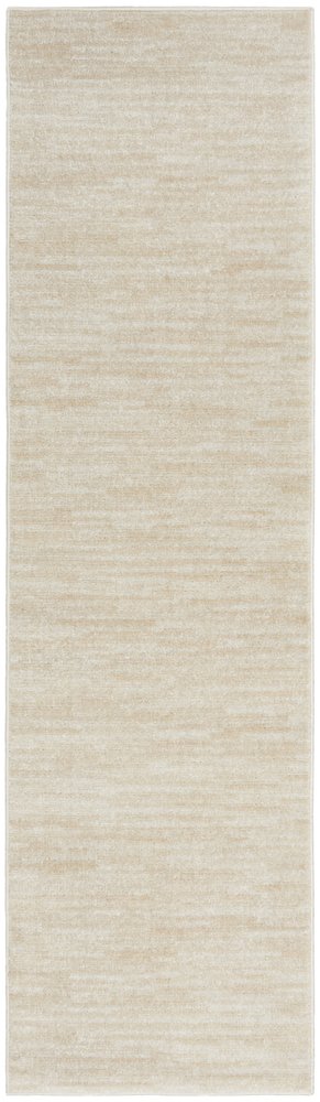 6' Beige And Ivory Indoor Outdoor Runner Rug