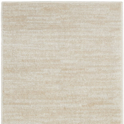 2' X 10' Ivory And Beige Non Skid Indoor Outdoor Runner Rug