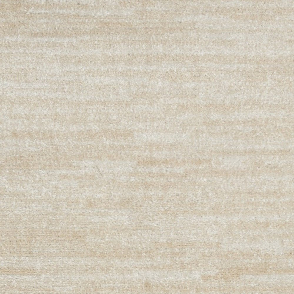 2' X 10' Ivory And Beige Non Skid Indoor Outdoor Runner Rug