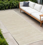 8' Beige And Ivory Indoor Outdoor Runner Rug
