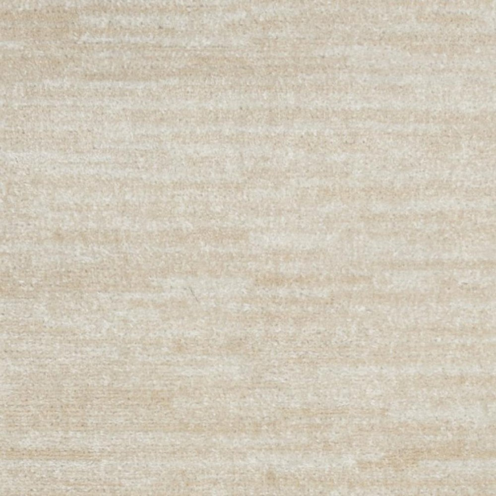 8' Beige And Ivory Indoor Outdoor Runner Rug