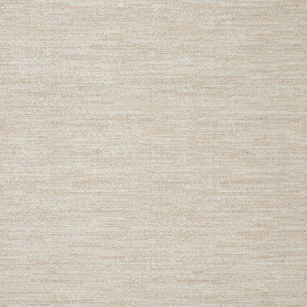 7' Beige And Ivory Square Indoor Outdoor Area Rug