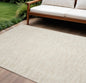 7' X 10' Beige And Ivory Indoor Outdoor Area Rug