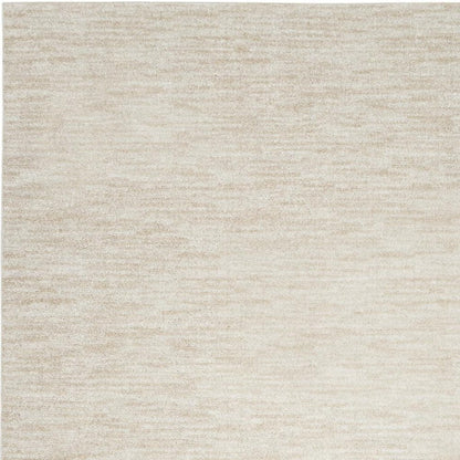 7' X 10' Beige And Ivory Indoor Outdoor Area Rug