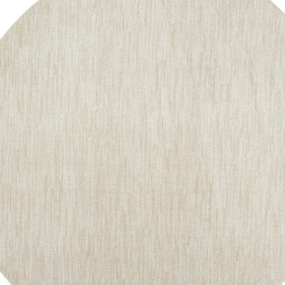 8' X 8' Beige And Ivory Round Indoor Outdoor Area Rug