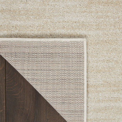 9' Beige And Ivory Square Indoor Outdoor Area Rug