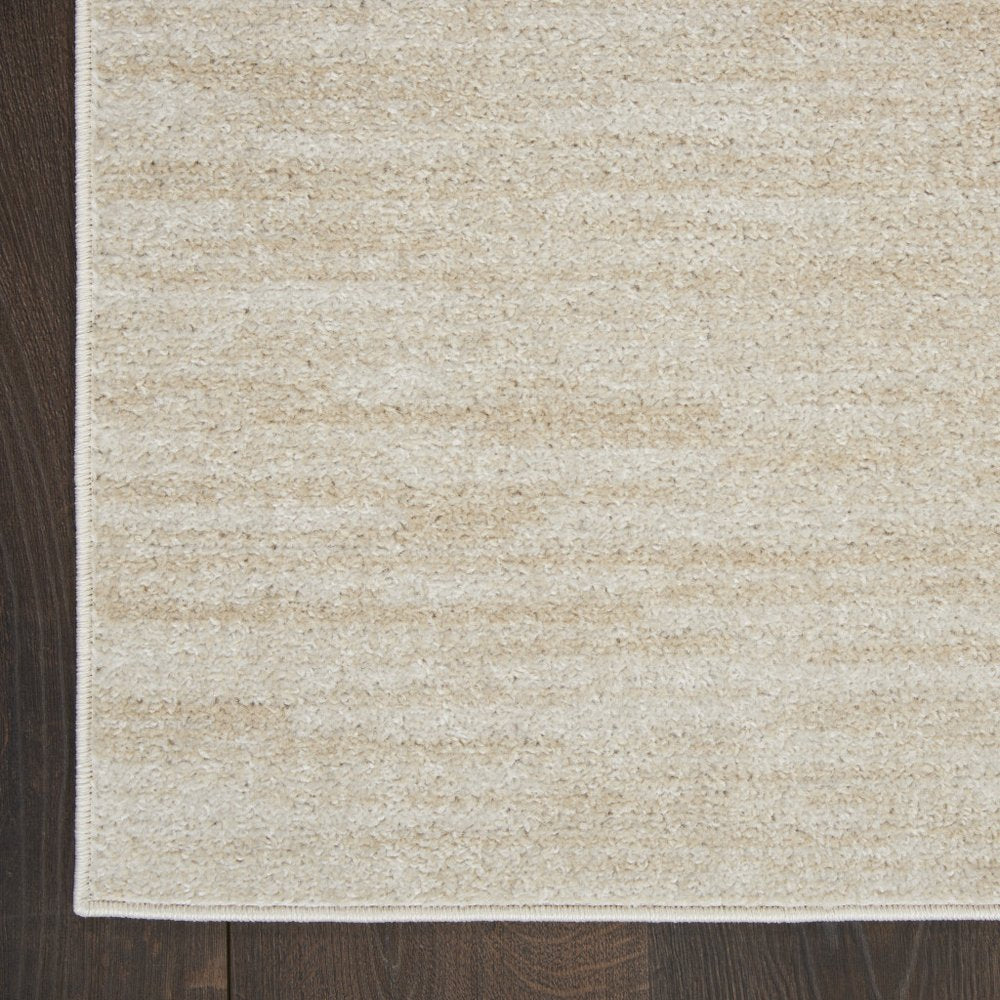 9' Beige And Ivory Square Indoor Outdoor Area Rug