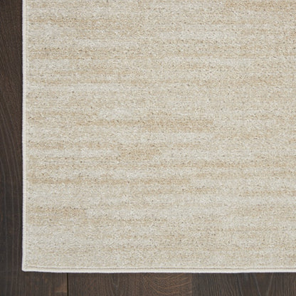 9' Beige And Ivory Square Indoor Outdoor Area Rug