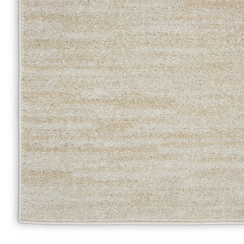 9' Beige And Ivory Square Indoor Outdoor Area Rug