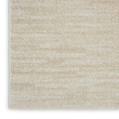 9' Beige And Ivory Square Indoor Outdoor Area Rug