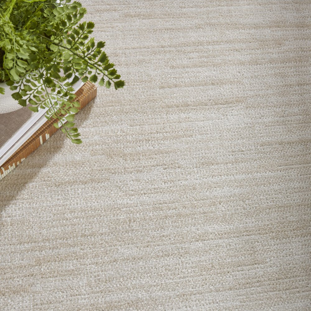 9' X 12' Beige And Ivory Indoor Outdoor Area Rug