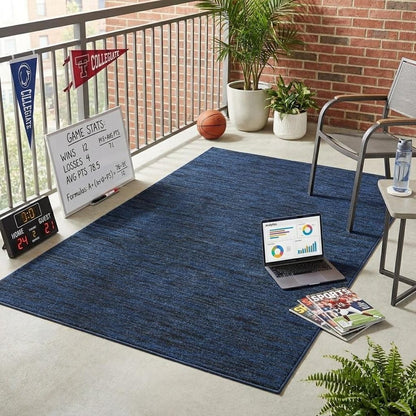 4' X 6' Midnight Blue Stain Resistant Indoor Outdoor Area Rug