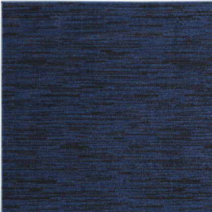 5' X 7' Midnight Blue Stain Resistant Indoor Outdoor Area Rug