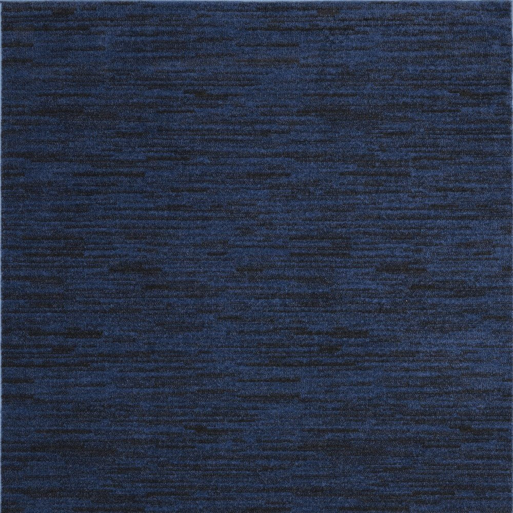 5' X 7' Midnight Blue Stain Resistant Indoor Outdoor Area Rug