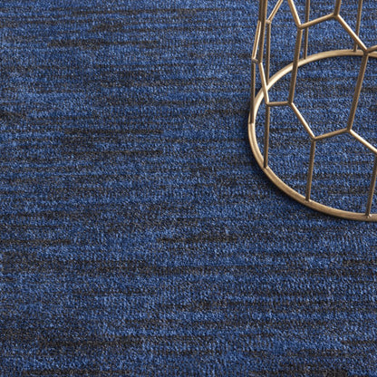 5' X 7' Midnight Blue Stain Resistant Indoor Outdoor Area Rug