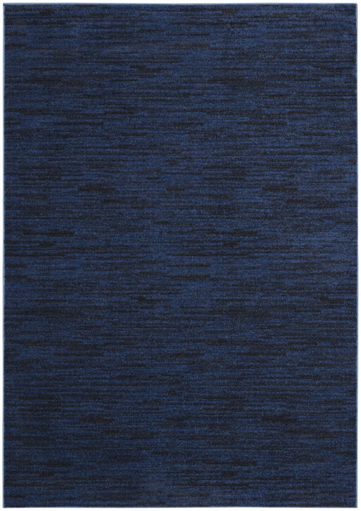 5' X 7' Midnight Blue Stain Resistant Indoor Outdoor Area Rug
