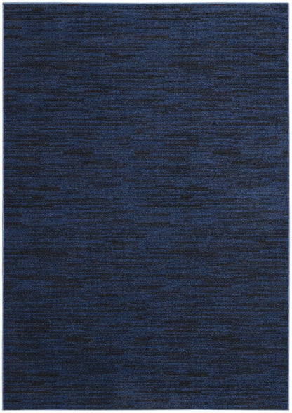 5' X 7' Midnight Blue Stain Resistant Indoor Outdoor Area Rug