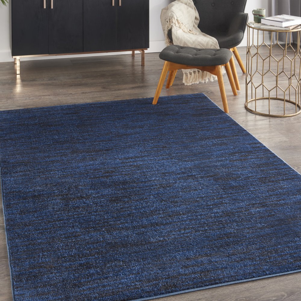6' X 9' Midnight Blue Indoor Outdoor Area Rug