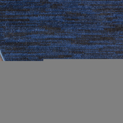 8' Midnight Blue Round Stain Resistant Indoor Outdoor Area Rug