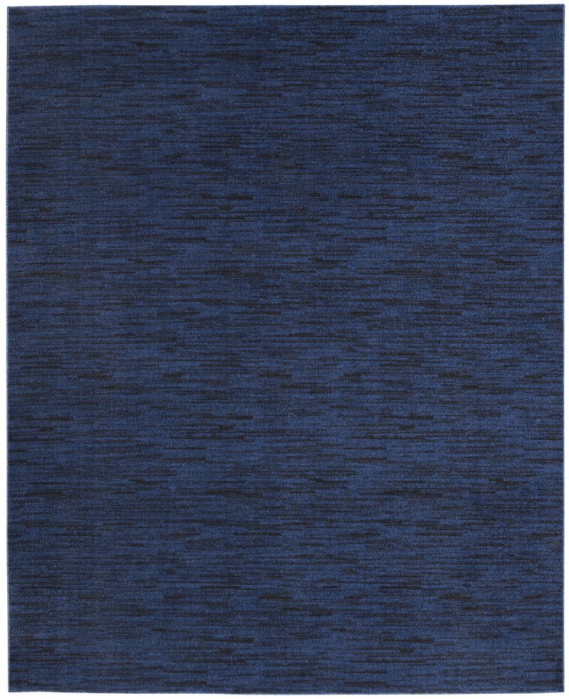 8' X 10' Midnight Blue Stain Resistant Indoor Outdoor Area Rug