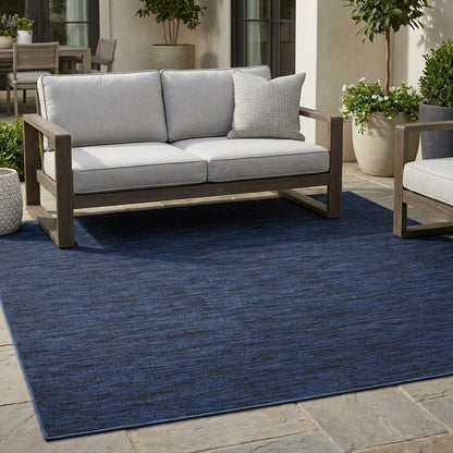9' Blue Square Indoor Outdoor Area Rug