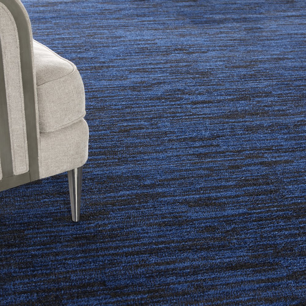 9' Blue Square Indoor Outdoor Area Rug