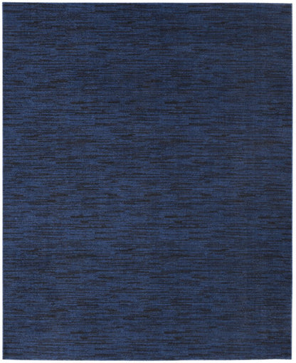 9' X 12' Midnight Blue Stain Resistant Indoor Outdoor Area Rug
