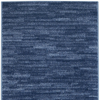 6' Navy Blue Indoor Outdoor Runner Rug