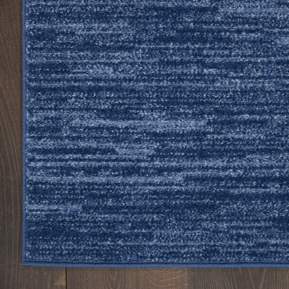 6' Navy Blue Indoor Outdoor Runner Rug