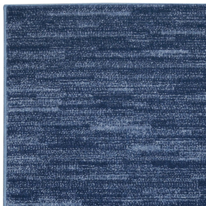 10' Blue Indoor Outdoor Runner Rug