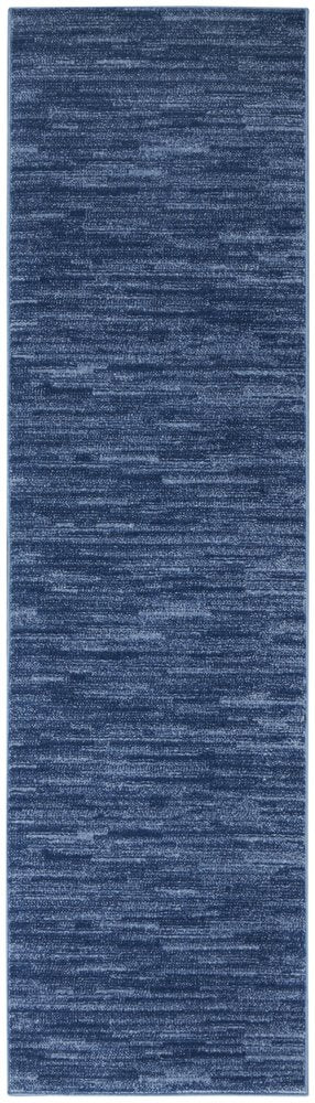 8' Blue Non Skid Indoor Outdoor Runner Rug