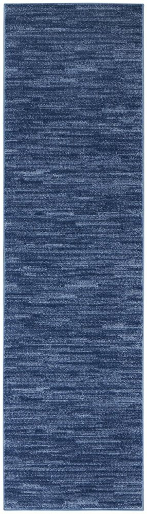 8' Blue Non Skid Indoor Outdoor Runner Rug