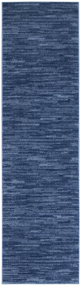 8' Blue Non Skid Indoor Outdoor Runner Rug