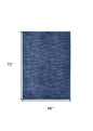 4' X 6' Blue Indoor Outdoor Area Rug