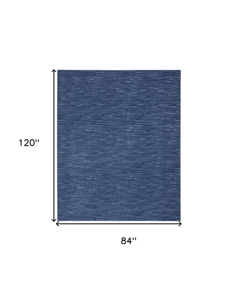7' X 10' Blue Indoor Outdoor Area Rug