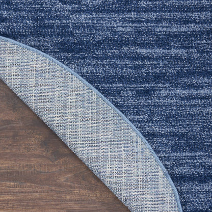 8' X 8' Blue Round Indoor Outdoor Area Rug