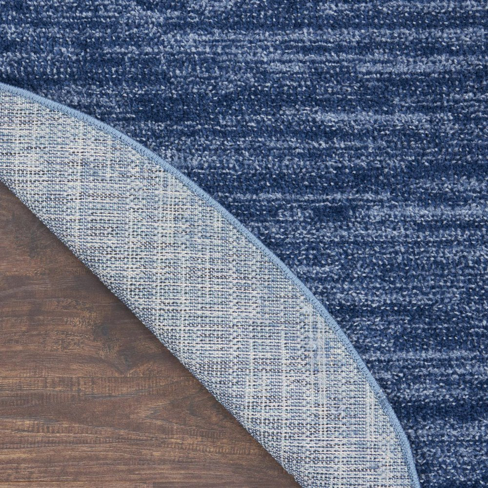 8' X 8' Blue Round Indoor Outdoor Area Rug