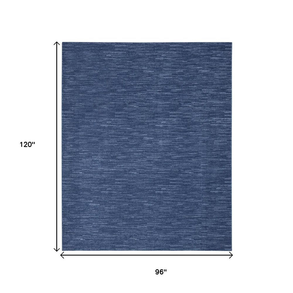8' X 10' Blue Indoor Outdoor Area Rug