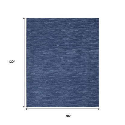 8' X 10' Blue Indoor Outdoor Area Rug